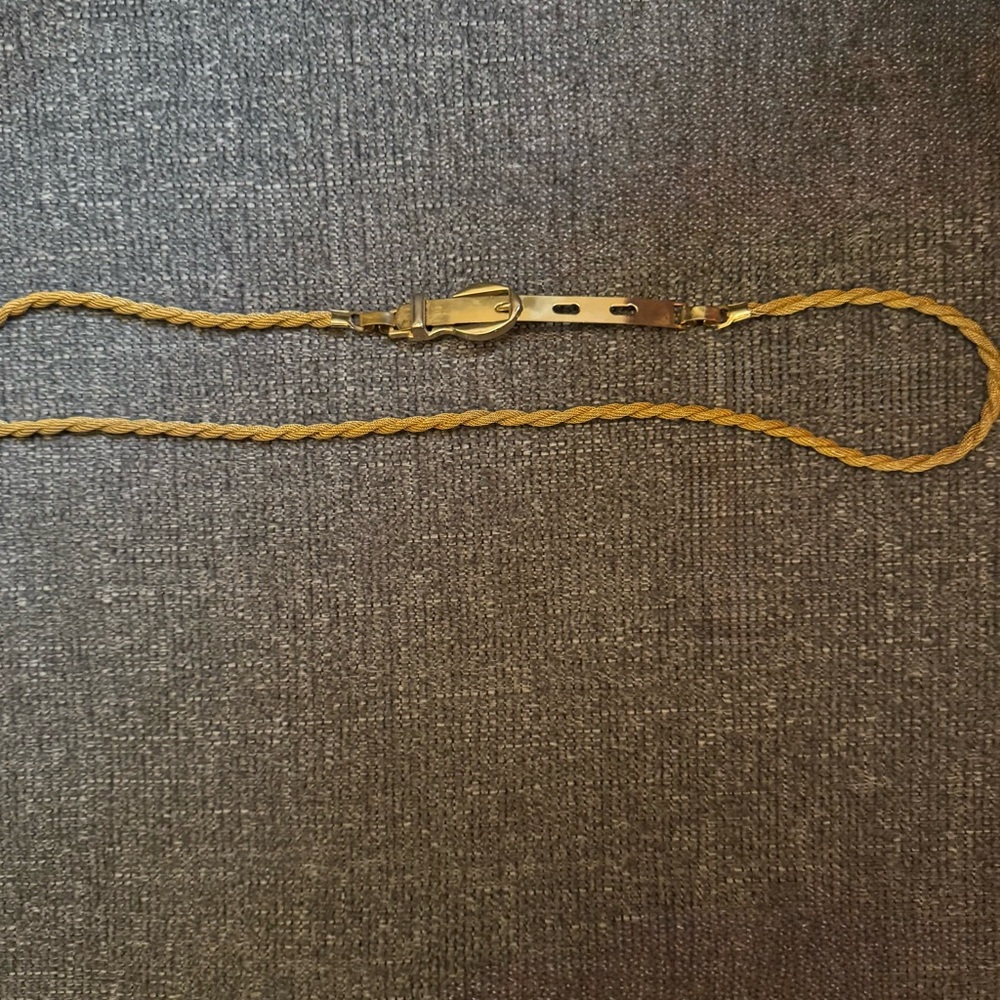 VINTAGE 80’s Gold Braided Women's Belt